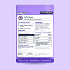 Calm Paws soft chews, duck flavour, back of pack